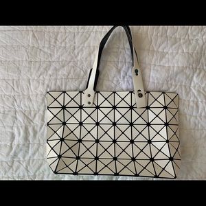 Bao Bao Issey Miyake shoulder bag purse ivory